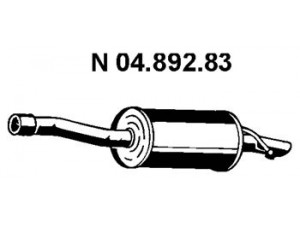 EBERSPÄCHER 04.892.83 galinis duslintuvas 
 Išmetimo sistema -> Duslintuvas
1 076 368, 1 507 237, 6 171 318
