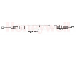 BENDIX 431057B trosas, stovėjimo stabdys 
 Stabdžių sistema -> Valdymo svirtys/trosai
483228