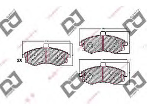 DJ PARTS BP1617 stabdžių trinkelių rinkinys, diskinis stabdys 
 Techninės priežiūros dalys -> Papildomas remontas
5810117A10, 581012DA40, 581012SA31