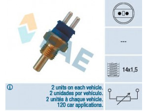 FAE 32580 siuntimo blokas, aušinimo skysčio temperatūra 
 Elektros įranga -> Jutikliai
008 542 45 17