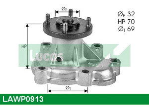 LUCAS ENGINE DRIVE LAWP0913 vandens siurblys 
 Aušinimo sistema -> Vandens siurblys/tarpiklis -> Vandens siurblys
1334031, 1334052, 1334105, 6334007