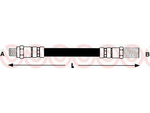 BREMBO T A6 028 stabdžių žarnelė 
 Stabdžių sistema -> Stabdžių žarnelės
93822492