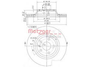 METZGER 25148 V stabdžių diskas 
 Dviratė transporto priemonės -> Stabdžių sistema -> Stabdžių diskai / priedai
8J0 615 601 A