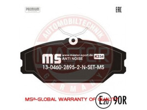 MASTER-SPORT 13046028952N-SET-MS stabdžių trinkelių rinkinys, diskinis stabdys 
 Techninės priežiūros dalys -> Papildomas remontas
77 01 206 379