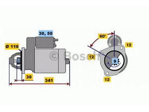 BOSCH 0 001 367 082 starteris