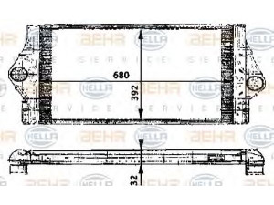 HELLA 8ML 376 723-211 tarpinis suslėgto oro aušintuvas, kompresorius 
 Variklis -> Oro tiekimas -> Įkrovos agregatas (turbo/superįkrova) -> Tarpinis suslėgto oro aušintuvas
82 00 033 732