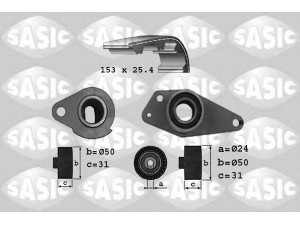 SASIC 1754019 paskirstymo diržo komplektas 
 Techninės priežiūros dalys -> Papildomas remontas
7701471864