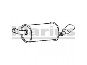 KLARIUS 210359 galinis duslintuvas 
 Išmetimo sistema -> Duslintuvas
852006, 90354099, 90392614, 852006