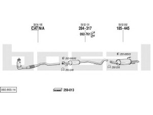 BOSAL 060.900.14 išmetimo sistema 
 Išmetimo sistema -> Išmetimo sistema, visa