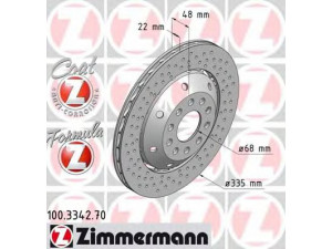 ZIMMERMANN 100.3342.70 stabdžių diskas 
 Stabdžių sistema -> Diskinis stabdys -> Stabdžių diskas
4B3 615 602 A