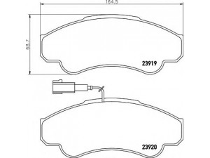 HELLA 8DB 355 010-401 stabdžių trinkelių rinkinys, diskinis stabdys 
 Techninės priežiūros dalys -> Papildomas remontas
77362216, 77364859, 425244, 425245