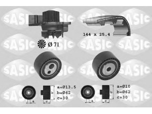 SASIC 3900027 vandens siurblio ir paskirstymo diržo komplektas 
 Aušinimo sistema -> Vandens siurblys/tarpiklis -> Vandens siurblys
1201C4+0831K5, 9569147388+9467628380