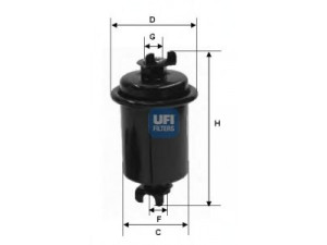 UFI 31.629.00 kuro filtras 
 Techninės priežiūros dalys -> Papildomas remontas
25055826, MB220798