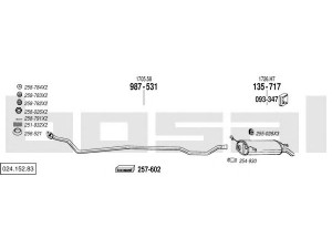 BOSAL 024.152.83 išmetimo sistema 
 Išmetimo sistema -> Išmetimo sistema, visa