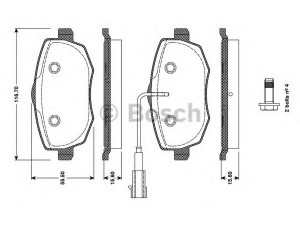 BOSCH 0 986 TB3 129 stabdžių trinkelių rinkinys, diskinis stabdys 
 Techninės priežiūros dalys -> Papildomas remontas
77364332, 77365218, 77364331, 77364332