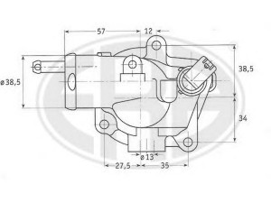 ERA 350176 termostatas, aušinimo skystis 
 Aušinimo sistema -> Termostatas/tarpiklis -> Thermostat
611 200 03 15, 611 200 05 15, 611 203 08 75