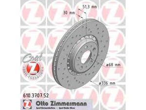 ZIMMERMANN 610.3707.52 stabdžių diskas 
 Stabdžių sistema -> Diskinis stabdys -> Stabdžių diskas
30657301, 306573013, 306573015