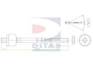 DITAS A2-5404 vidinė skersinė vairo trauklė 
 Vairavimas -> Vairo mechanizmo sujungimai
168 330 13 35