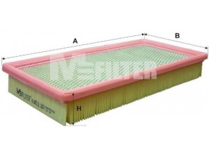 MFILTER K 453 oro filtras 
 Techninės priežiūros dalys -> Techninės priežiūros intervalai
4213583, 4342800, 4861041, 5006 224