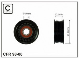 CAFFARO 98-00 kreipiantysis skriemulys, V formos rumbuotas diržas 
 Diržinė pavara -> V formos rumbuotas diržas/komplektas -> Laisvasis/kreipiamasis skriemulys
12555424, 12580774