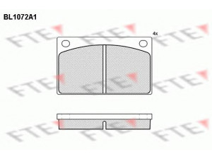 FTE BL1072A1 stabdžių trinkelių rinkinys, diskinis stabdys 
 Techninės priežiūros dalys -> Papildomas remontas
2701639, 271666, 2717395, 2725661