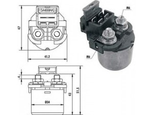 MAGNETI MARELLI 940113050001 solenoidinis jungiklis, starteris