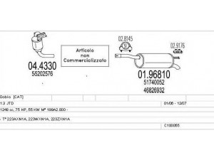 MTS C100055012762 išmetimo sistema 
 Išmetimo sistema -> Išmetimo sistema, visa