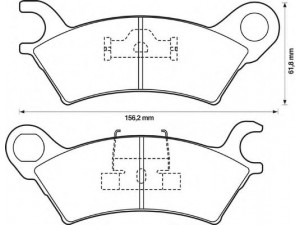 BENDIX 572372B stabdžių trinkelių rinkinys, diskinis stabdys 
 Techninės priežiūros dalys -> Papildomas remontas
H00149280, H00149280A, H00249280
