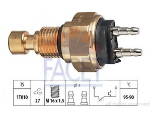FACET 7.5139 temperatūros jungiklis, radiatoriaus ventiliatorius 
 Aušinimo sistema -> Siuntimo blokas, aušinimo skysčio temperatūra
37760-PM3-003, FDU2767