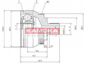 KAMOKA 7268 jungčių komplektas, kardaninis velenas 
 Ratų pavara -> Sujungimai/komplektas
95VW3BA413AB, 95VW3K187BB, 7M0407321B