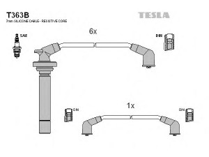 TESLA T363B uždegimo laido komplektas 
 Kibirkšties / kaitinamasis uždegimas -> Uždegimo laidai/jungtys
GHT233, GHT250, GHT258