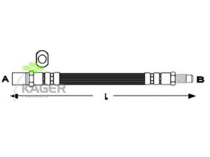 KAGER 38-0208 stabdžių žarnelė 
 Stabdžių sistema -> Stabdžių žarnelės
2101.3506085, 4113113, 4170331