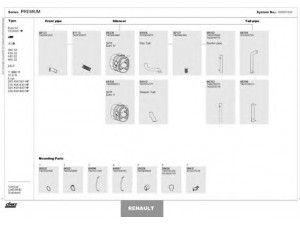 DINEX 164001024 išmetimo sistema 
 Išmetimo sistema -> Išmetimo sistema, visa