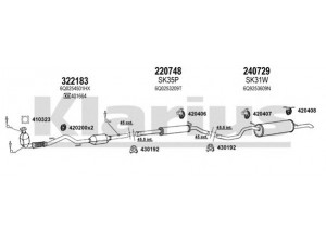 KLARIUS 780112E išmetimo sistema 
 Išmetimo sistema -> Išmetimo sistema, visa