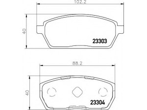 HELLA 8DB 355 011-611 stabdžių trinkelių rinkinys, diskinis stabdys 
 Techninės priežiūros dalys -> Papildomas remontas
5520050FA0, 5520062874