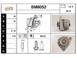 SNRA BM8052 kintamosios srovės generatorius 
 Elektros įranga -> Kint. sr. generatorius/dalys -> Kintamosios srovės generatorius
12311277223, 12311277247, 12311362077