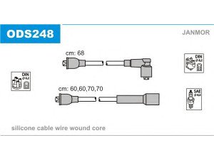 JANMOR ODS248 uždegimo laido komplektas 
 Kibirkšties / kaitinamasis uždegimas -> Uždegimo laidai/jungtys
1612456, 90007104