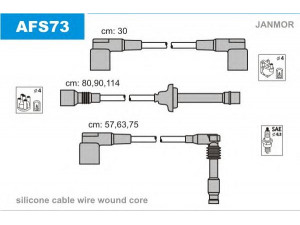 JANMOR AFS73 uždegimo laido komplektas 
 Kibirkšties / kaitinamasis uždegimas -> Uždegimo laidai/jungtys