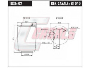 CASALS B1040 dėklas, pneumatinė pakaba 
 Pakaba -> Pneumatinė pakaba
0083656