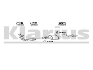 KLARIUS 820095U išmetimo sistema 
 Išmetimo sistema -> Išmetimo sistema, visa
