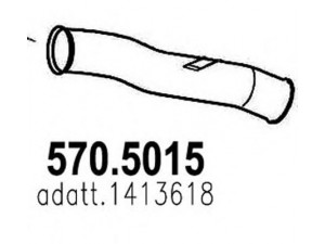 ASSO 570.5015 išleidimo kolektorius 
 Išmetimo sistema -> Išmetimo vamzdžiai
1413618