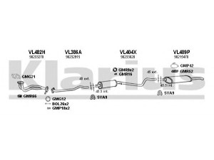KLARIUS 390331U išmetimo sistema 
 Išmetimo sistema -> Išmetimo sistema, visa