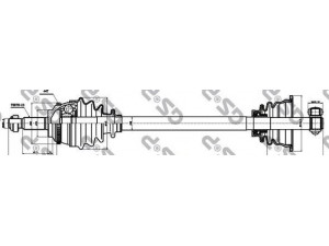 GSP 250311 kardaninis velenas 
 Ratų pavara -> Kardaninis velenas
7700112116, 7711134941