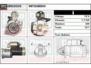 DELCO REMY DRS3035 starteris 
 Elektros įranga -> Starterio sistema -> Starteris
M2T51180, M2T51181, M2T51185, MD070933
