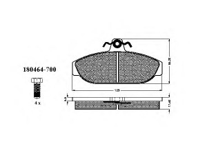 SPIDAN 30198 stabdžių trinkelių rinkinys, diskinis stabdys
2 701 751, 2 701 951, 2 708 873