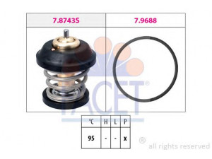 FACET 7.8743 termostatas, aušinimo skystis 
 Aušinimo sistema -> Termostatas/tarpiklis -> Thermostat