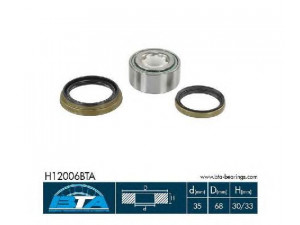 BTA H12006BTA rato guolio komplektas 
 Ašies montavimas/vairavimo mechanizmas/ratai -> Rato stebulė/montavimas -> Rato guolis
0442210020, 442210020, 442210030