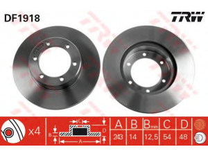 TRW DF1918 stabdžių diskas 
 Stabdžių sistema -> Diskinis stabdys -> Stabdžių diskas
4351212160