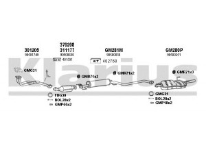 KLARIUS 390844U išmetimo sistema 
 Išmetimo sistema -> Išmetimo sistema, visa