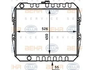 HELLA 8MK 376 707-691 radiatorius, variklio aušinimas 
 Aušinimo sistema -> Radiatorius/alyvos aušintuvas -> Radiatorius/dalys
16400-54340, 16400-54540
